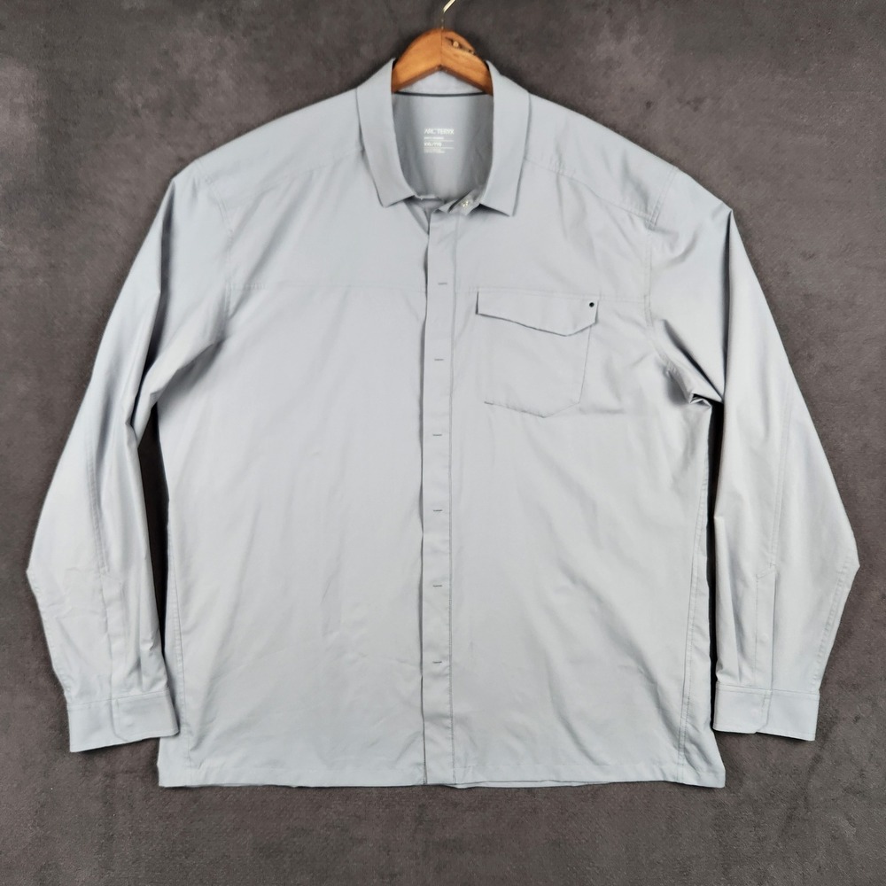 Arc'teryx Skyline Shirt Mens XXL Gray Long Sleeve Snap Front Techwear 19065